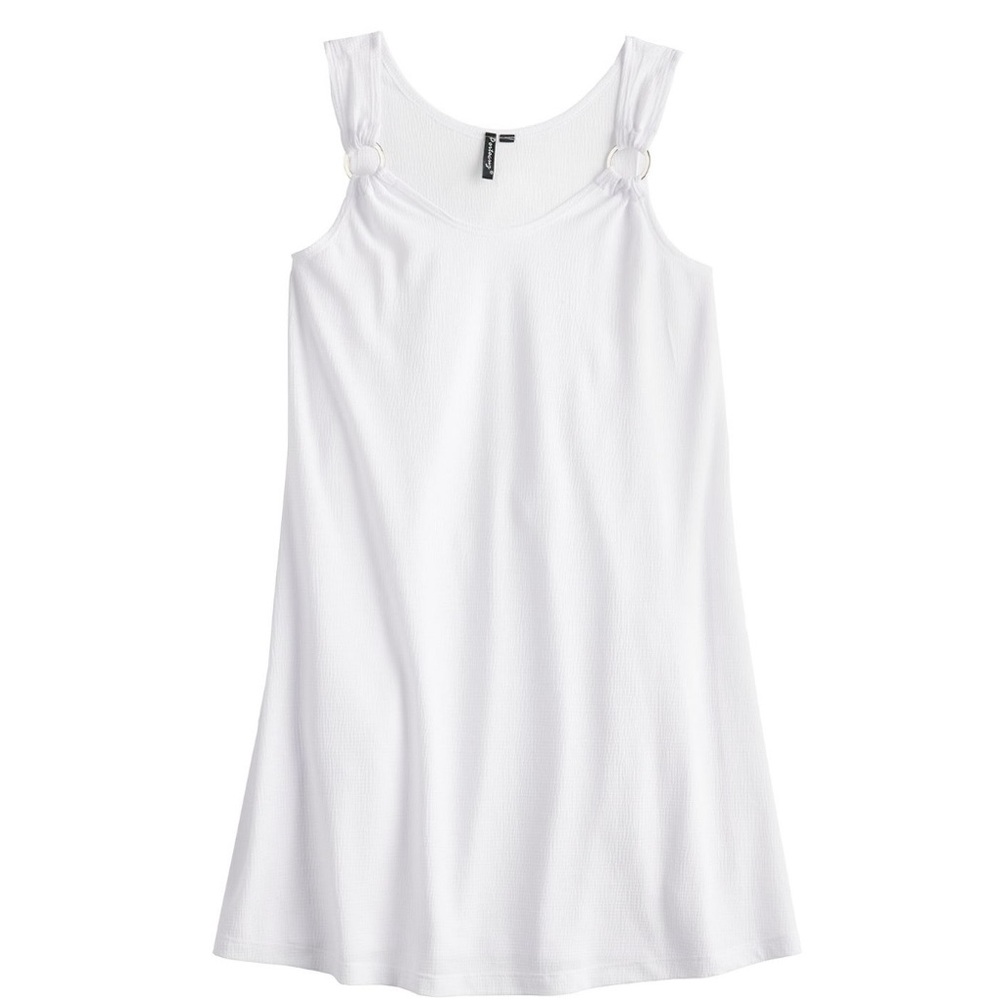 Chic White Sleeveless Swim Coverup